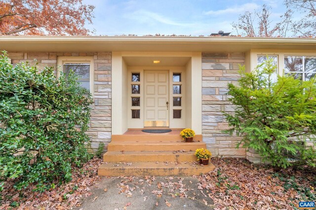 view of doorway to property