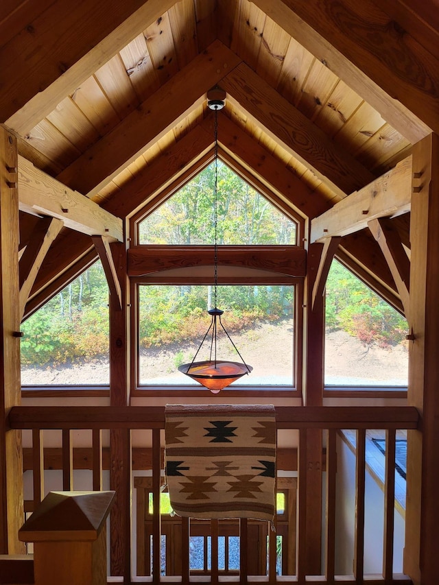 details with beam ceiling and wooden ceiling