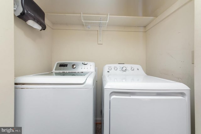 laundry room with separate washer and dryer