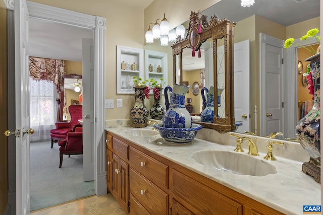 bathroom featuring vanity