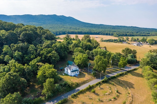 drone / aerial view with a mountain view