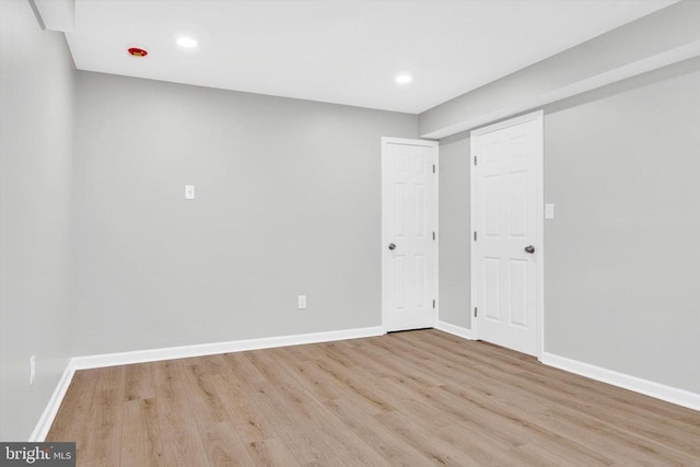 empty room featuring light hardwood / wood-style flooring