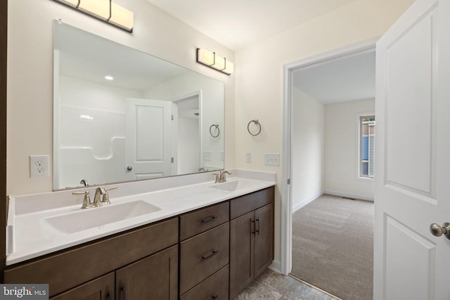 bathroom with vanity