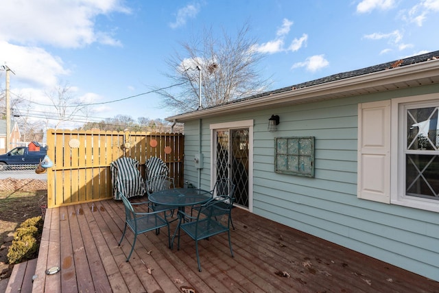 view of wooden deck