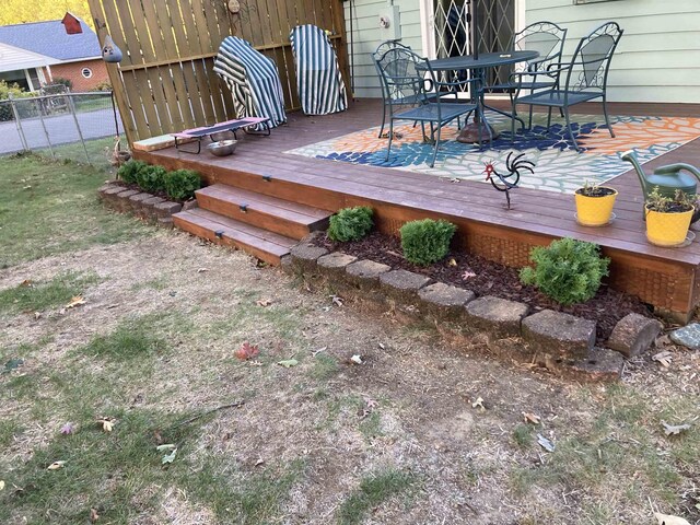 view of wooden terrace