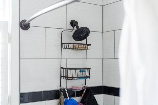 interior details featuring walk in shower