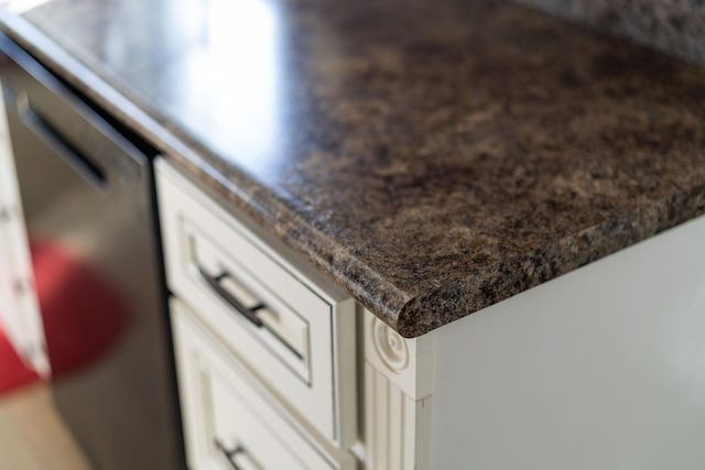 interior details with white cabinets