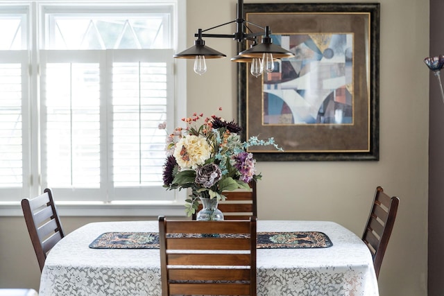 dining area with a wealth of natural light