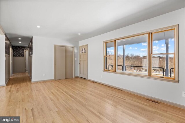 interior space featuring light hardwood / wood-style floors