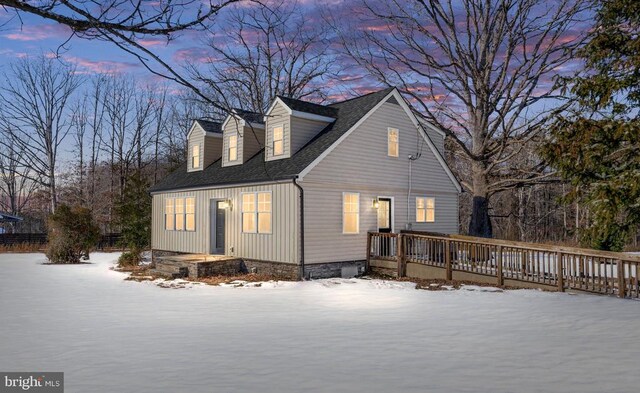 exterior space featuring a deck