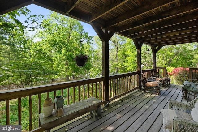 view of wooden terrace