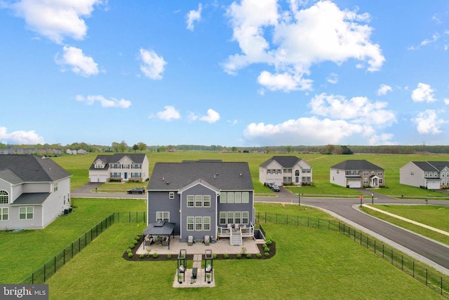aerial view featuring a residential view