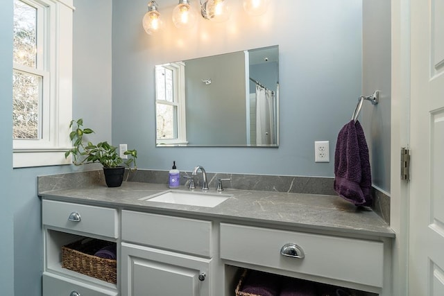 bathroom featuring vanity