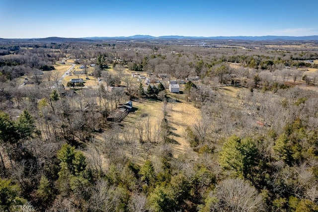 aerial view featuring a mountain view