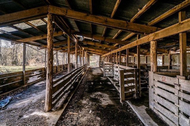 view of horse barn