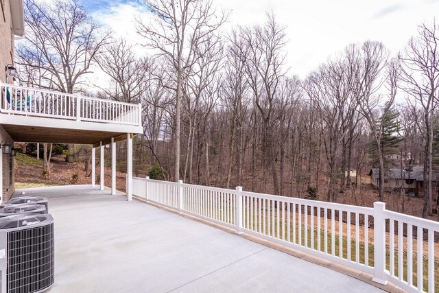 view of patio featuring central air condition unit