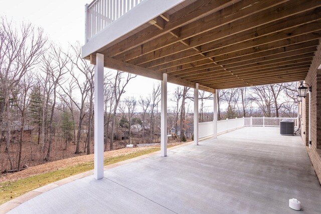 view of patio / terrace with central AC unit