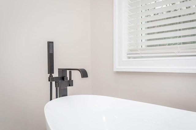 interior details featuring a tub to relax in