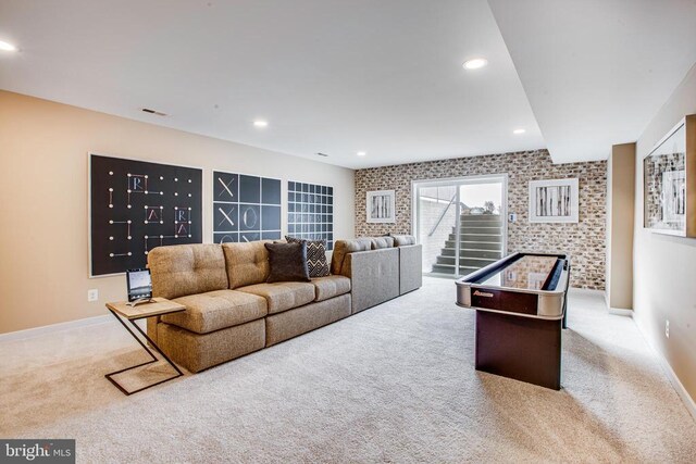 view of carpeted living room