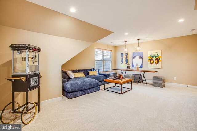 view of carpeted living room