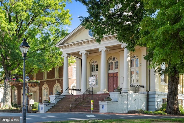 view of neoclassical home