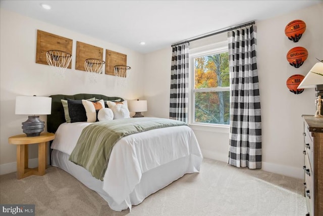 view of carpeted bedroom