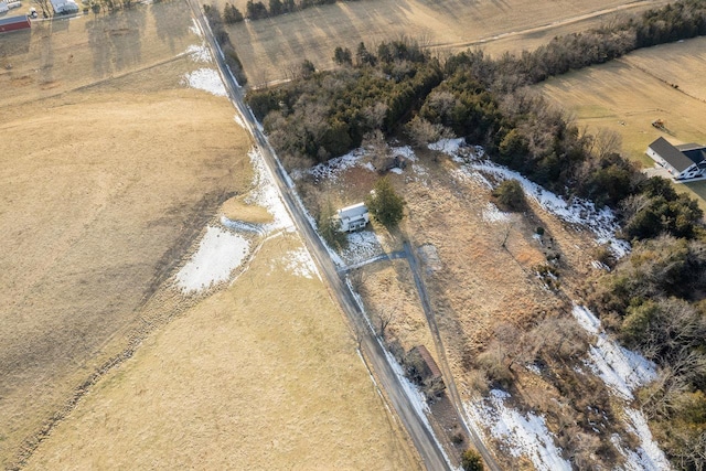 aerial view with a rural view