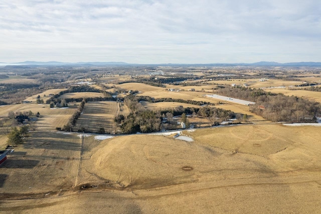 aerial view with a rural view