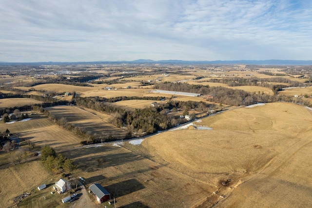 aerial view with a rural view