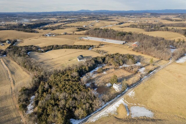 aerial view featuring a rural view