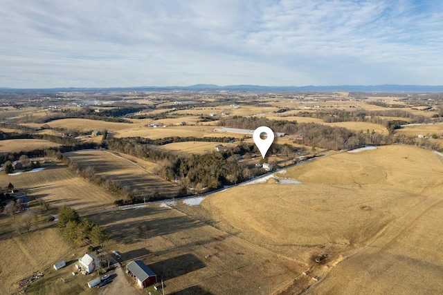 bird's eye view featuring a rural view