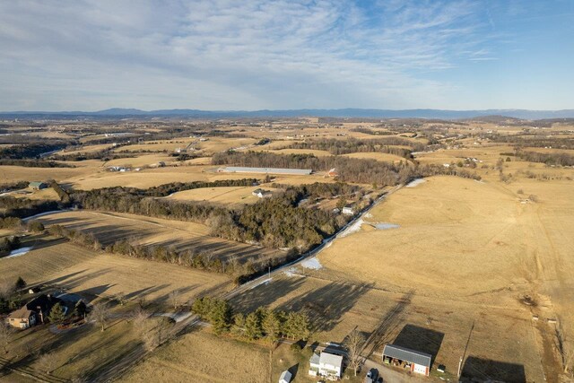 aerial view with a rural view