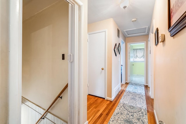 hall featuring light hardwood / wood-style floors