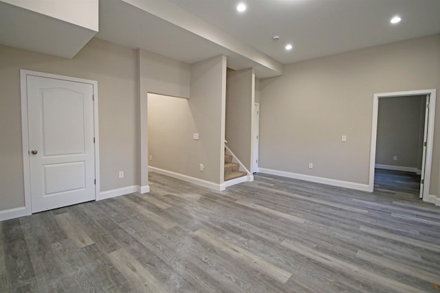 interior space featuring hardwood / wood-style floors