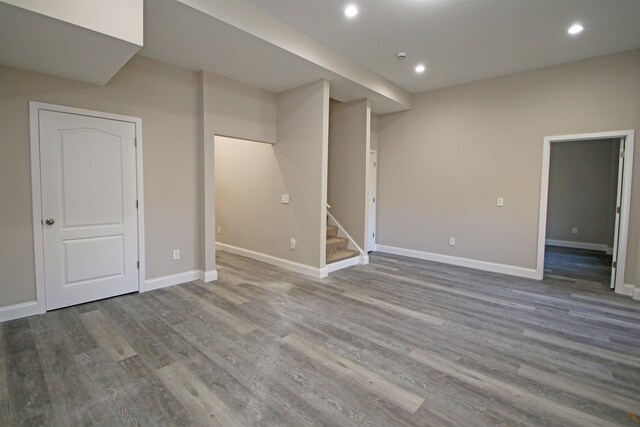 interior space featuring hardwood / wood-style floors