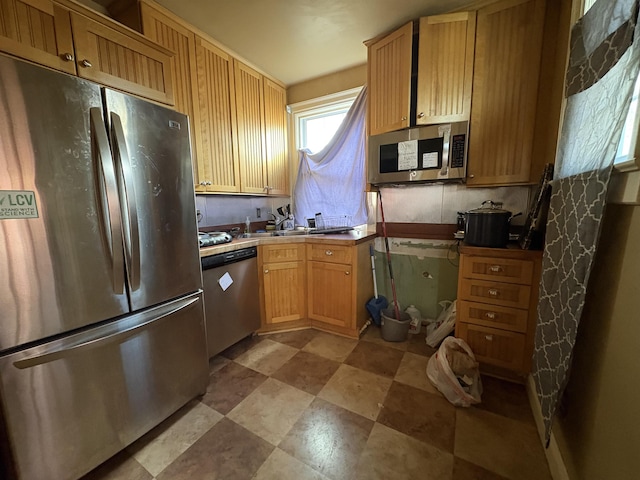 kitchen featuring stainless steel appliances and a sink