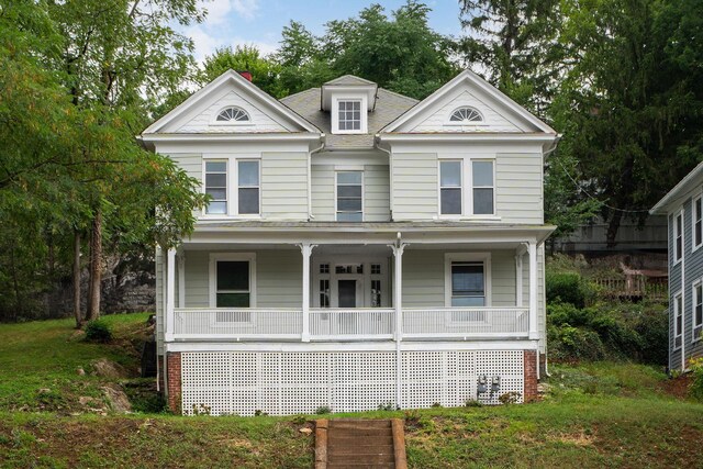 view of front of property with covered porch