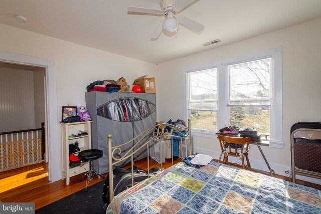 bedroom featuring dark wood-type flooring