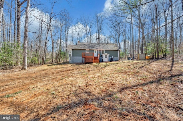 exterior space featuring a deck