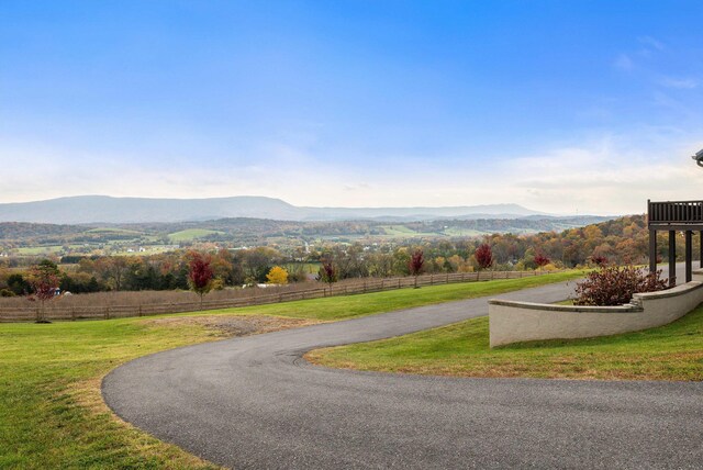 property view of mountains with a rural view