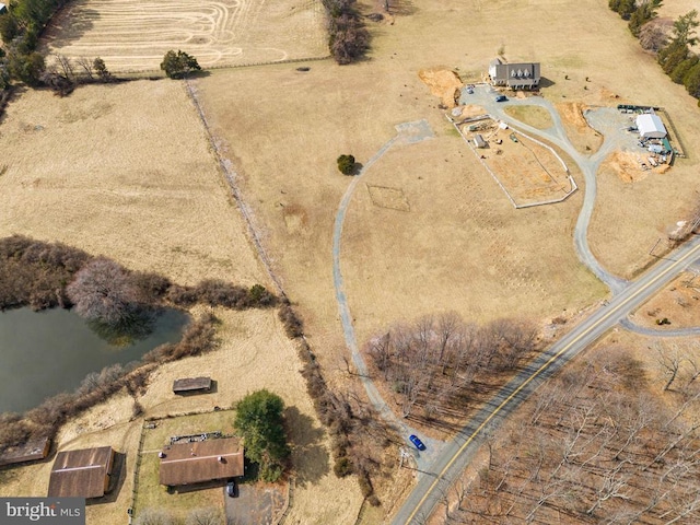 bird's eye view featuring a rural view