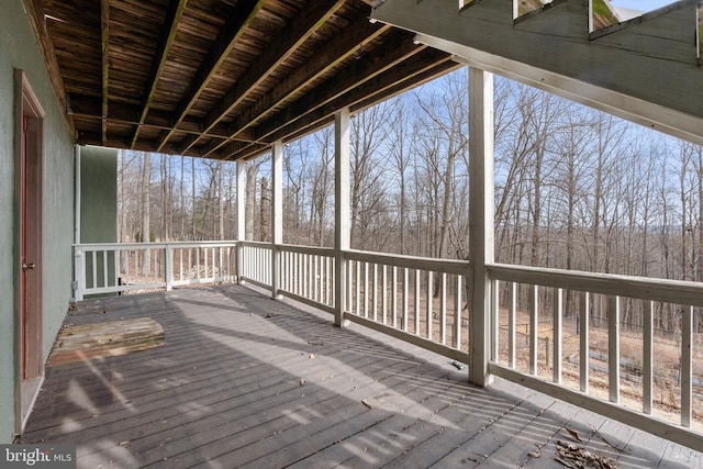 view of wooden terrace