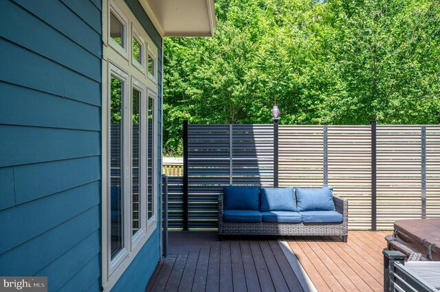 deck featuring an outdoor hangout area