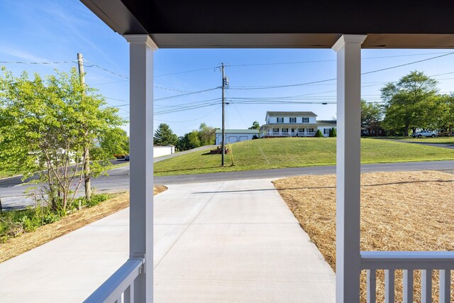 exterior space with a porch