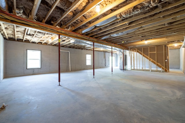 view of basement