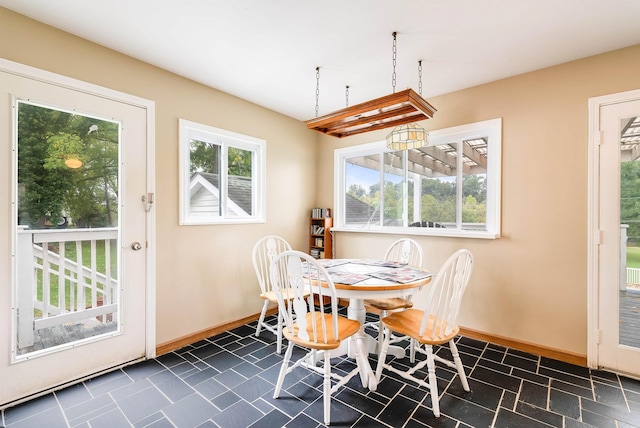 dining room featuring plenty of natural light