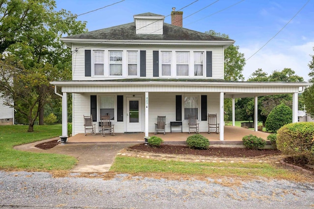 view of front of home featuring a porch