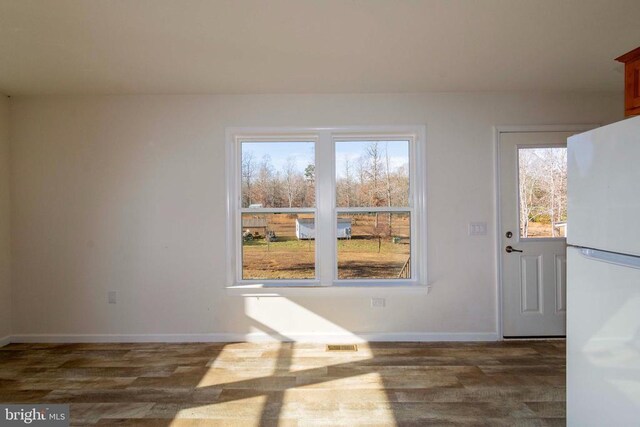 interior space featuring dark hardwood / wood-style floors