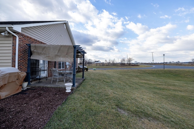 view of yard featuring a patio area