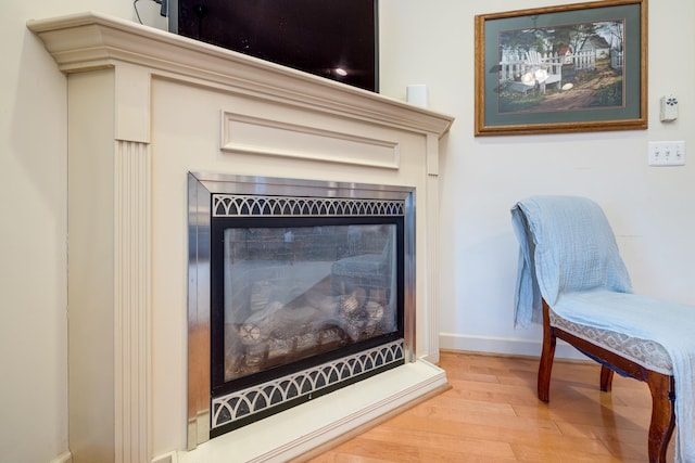 interior details with hardwood / wood-style flooring